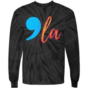 Comma La (Kamela Harris) Election 2024 President Tie-Dye Long Sleeve Shirt