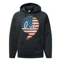 Comma La Kamala Harris For President 2024 Election Comma La Performance Fleece Hoodie