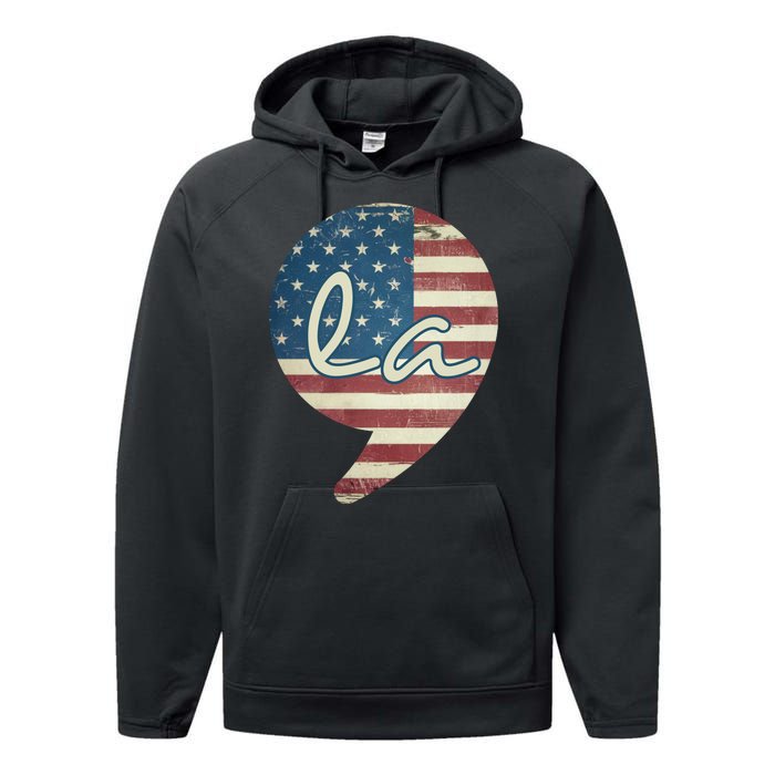 Comma La Kamala Harris For President 2024 Election Comma La Performance Fleece Hoodie