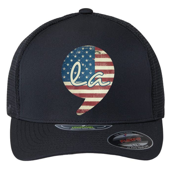 Comma La Kamala Harris For President 2024 Election Comma La Flexfit Unipanel Trucker Cap