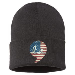 Comma La Kamala Harris For President 2024 Election Comma La Sustainable Knit Beanie