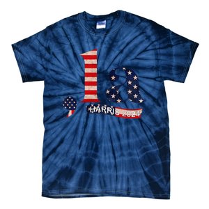 Comma La Kamala Harris For President 2024 Funny Kamala Us Tie-Dye T-Shirt