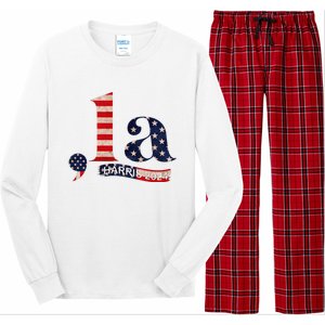 Comma La Kamala Harris For President 2024 Funny Kamala Us Long Sleeve Pajama Set