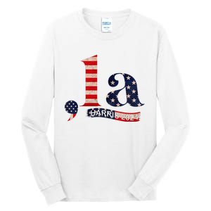 Comma La Kamala Harris For President 2024 Funny Kamala Us Tall Long Sleeve T-Shirt