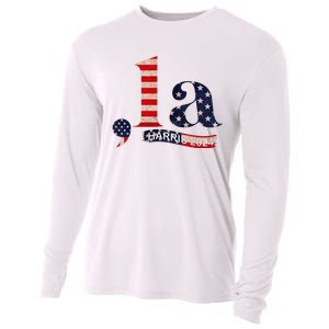 Comma La Kamala Harris For President 2024 Funny Kamala Us Cooling Performance Long Sleeve Crew