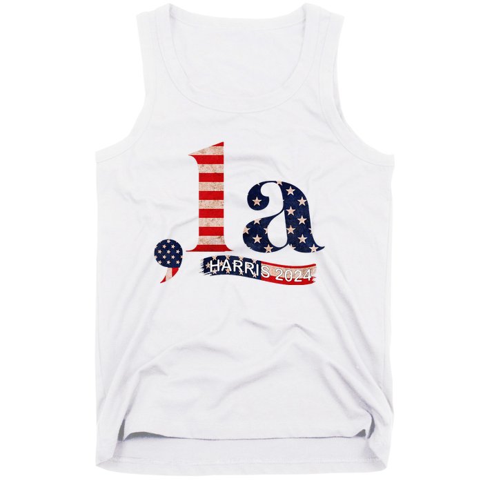 Comma La Kamala Harris For President 2024 Funny Kamala Us Tank Top