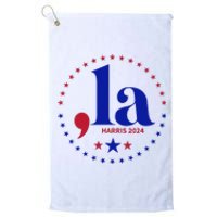 Comma La Kamala Harris For President 2024 Funny Kamala Us Platinum Collection Golf Towel