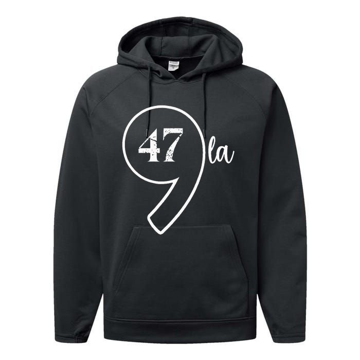 Comma La Kamala Harris 2024 President 47 America Performance Fleece Hoodie