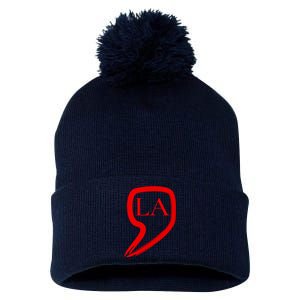 Comma La Kamala Harris Pom Pom 12in Knit Beanie