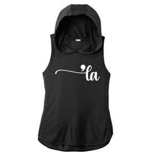 Comma La Kamala Harris Election Ladies PosiCharge Tri-Blend Wicking Draft Hoodie Tank