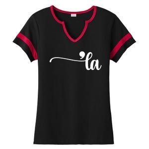 Comma La Kamala Harris Election Ladies Halftime Notch Neck Tee