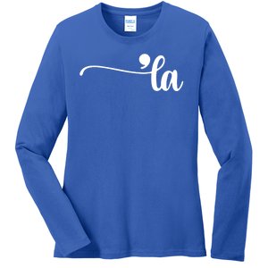 Comma La Kamala Harris Election Ladies Long Sleeve Shirt