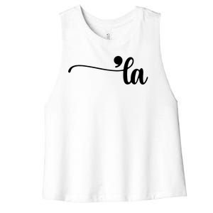 Comma La Kamala Harris Election Women's Racerback Cropped Tank