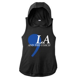 Comma La Kamala Harris Tim Walz Coach 2024 La Comma Ladies PosiCharge Tri-Blend Wicking Draft Hoodie Tank