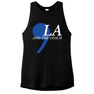 Comma La Kamala Harris Tim Walz Coach 2024 La Comma Ladies PosiCharge Tri-Blend Wicking Tank