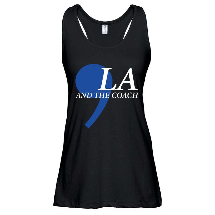 Comma La Kamala Harris Tim Walz Coach 2024 La Comma Ladies Essential Flowy Tank