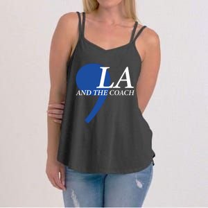 Comma La Kamala Harris Tim Walz Coach 2024 La Comma Women's Strappy Tank