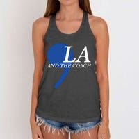 Comma La Kamala Harris Tim Walz Coach 2024 La Comma Women's Knotted Racerback Tank