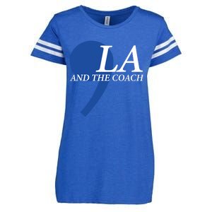 Comma La Kamala Harris Tim Walz Coach 2024 La Comma Enza Ladies Jersey Football T-Shirt