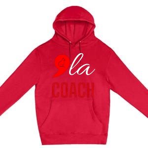 Comma La Kamala Harris Tim Walz Coach 2024 La Comma Premium Pullover Hoodie