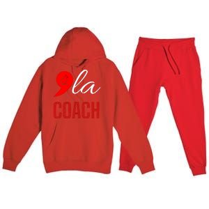 Comma La Kamala Harris Tim Walz Coach 2024 La Comma Premium Hooded Sweatsuit Set