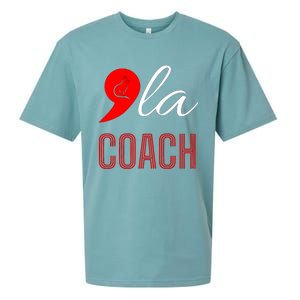 Comma La Kamala Harris Tim Walz Coach 2024 La Comma Sueded Cloud Jersey T-Shirt