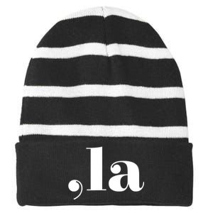 Comma La Kamala Striped Beanie with Solid Band