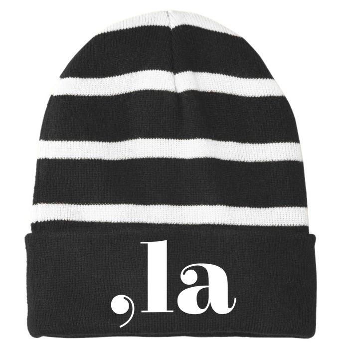 Comma La Kamala Striped Beanie with Solid Band