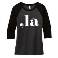 Comma La Kamala Women's Tri-Blend 3/4-Sleeve Raglan Shirt