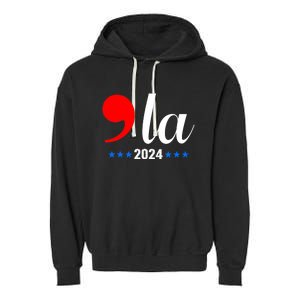 Comma + La Kamala Harris For President 2024 Election Garment-Dyed Fleece Hoodie