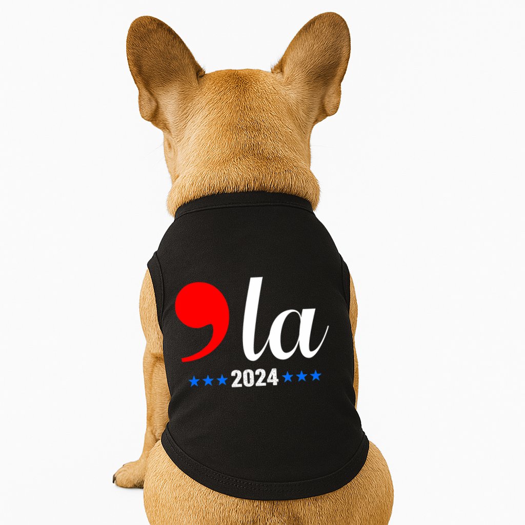 Comma + La Kamala Harris For President 2024 Election Doggie Tank