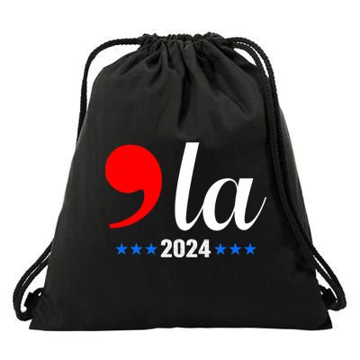 Comma + La Kamala Harris For President 2024 Election Drawstring Bag