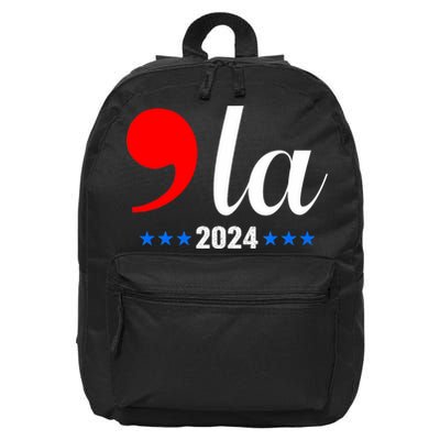 Comma + La Kamala Harris For President 2024 Election 16 in Basic Backpack