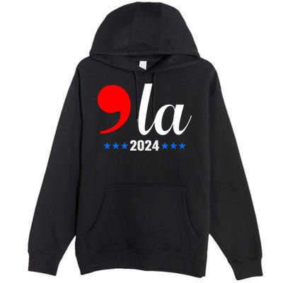 Comma + La Kamala Harris For President 2024 Election Premium Pullover Hoodie