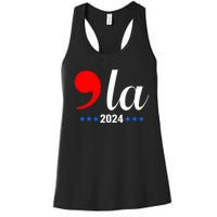 Comma + La Kamala Harris For President 2024 Election Women's Racerback Tank