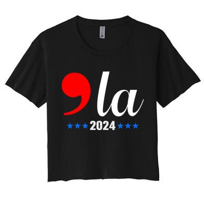 Comma + La Kamala Harris For President 2024 Election Crop Top
