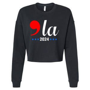 Comma + La Kamala Harris For President 2024 Election Cropped Pullover Crew