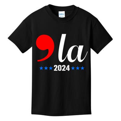 Comma + La Kamala Harris For President 2024 Election Kids T-Shirt