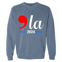 Comma + La Kamala Harris For President 2024 Election Garment-Dyed Sweatshirt