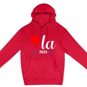 Comma + La Kamala Harris For President 2024 Election Premium Pullover Hoodie