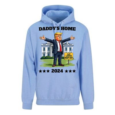 Cat Ladies Keep Out DaddyS Home Funny Trump President Humor Unisex Surf Hoodie