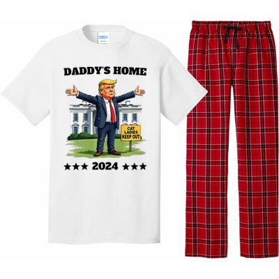 Cat Ladies Keep Out DaddyS Home Funny Trump President Humor Pajama Set