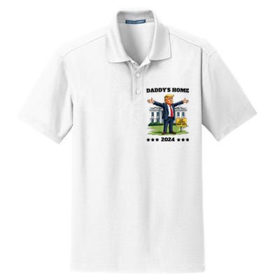 Cat Ladies Keep Out DaddyS Home Funny Trump President Humor Dry Zone Grid Polo