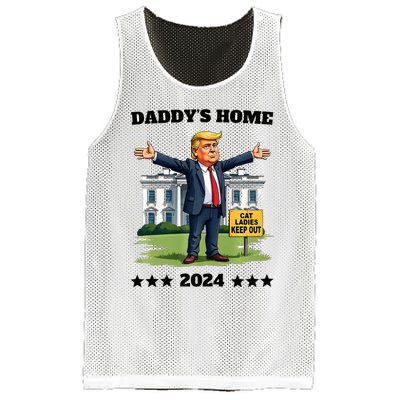 Cat Ladies Keep Out DaddyS Home Funny Trump President Humor Mesh Reversible Basketball Jersey Tank