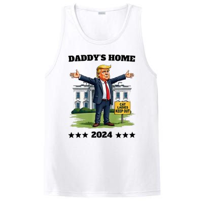 Cat Ladies Keep Out DaddyS Home Funny Trump President Humor PosiCharge Competitor Tank