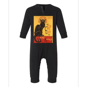 Cat Lady Kamala Le Chat Noir Funny Ballot Election Campaign Infant Fleece One Piece