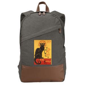 Cat Lady Kamala Le Chat Noir Funny Ballot Election Campaign Cotton Canvas Backpack