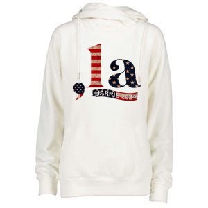 Comma La Kamala Harris For President 2024 Womens Funnel Neck Pullover Hood