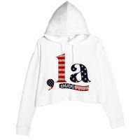 Comma La Kamala Harris For President 2024 Crop Fleece Hoodie