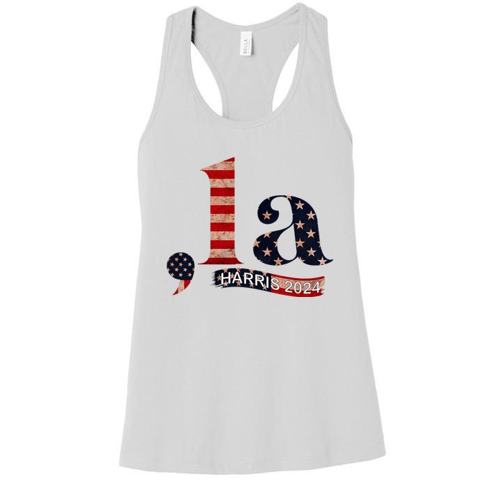 Comma La Kamala Harris For President 2024 Women's Racerback Tank